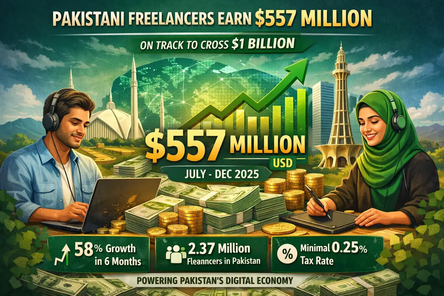 Pakistani Freelancers Cross $500 Million Earnings Milestone in H1 FY26